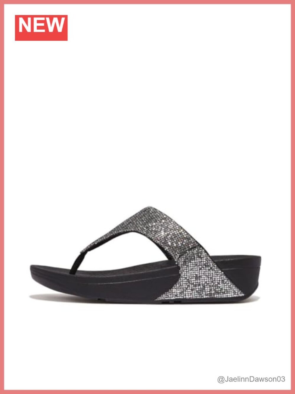 FitFlop Womens Lulu Suede Toe-Post Sandals Wedge Heels Cushioned Glitter